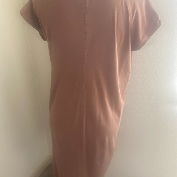 Everlane Women's Luxe Cotton Side-Slit Tee Dress Chocolate Size XS - Picture 6 of 9